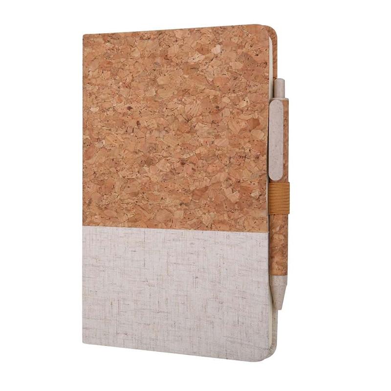 Volaris Cork Cover Notebook & Wheat Straw Pen